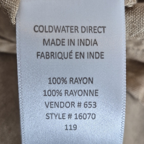 Coldwater Creek Beige Detailed Tonal Embroidered Short Sleeve Dress - Size S - Picture 9 of 12